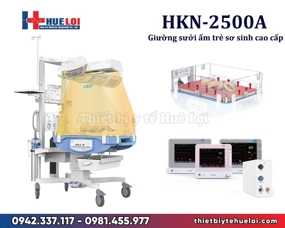 Giường sưởi hồi sức sơ sinh cao cấp HKN-2500A-NINGBO-DAVID